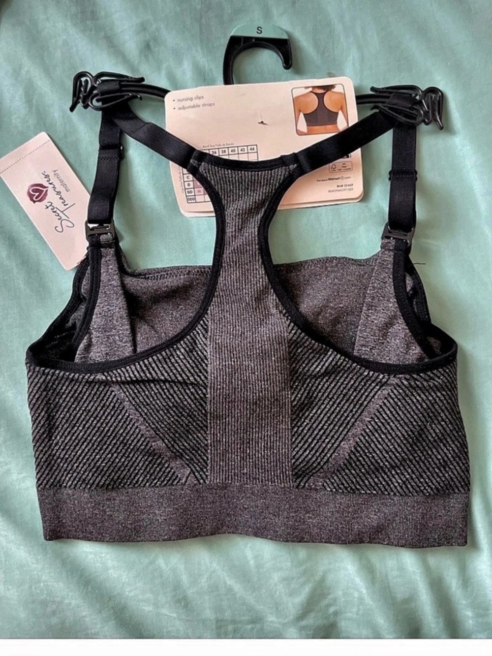 Nursing Sports Bra in Black Size Small NWT